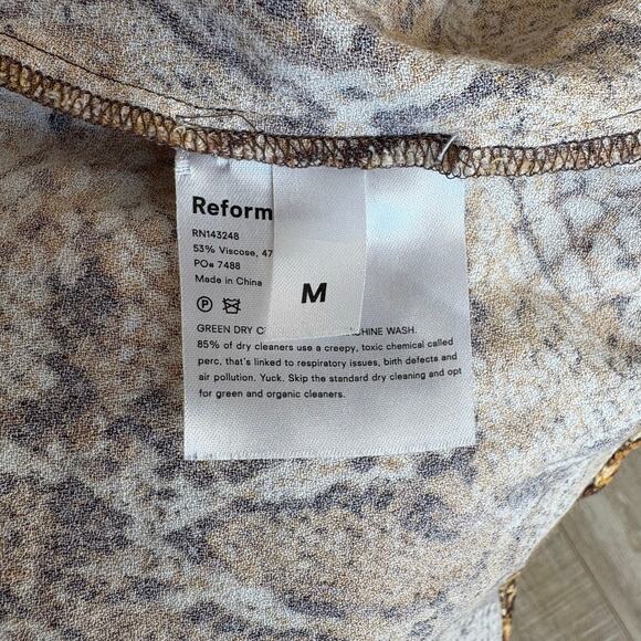 Reformation Vivette Snakeskin Mini Slip Dress Size M - Picture 5 of 5